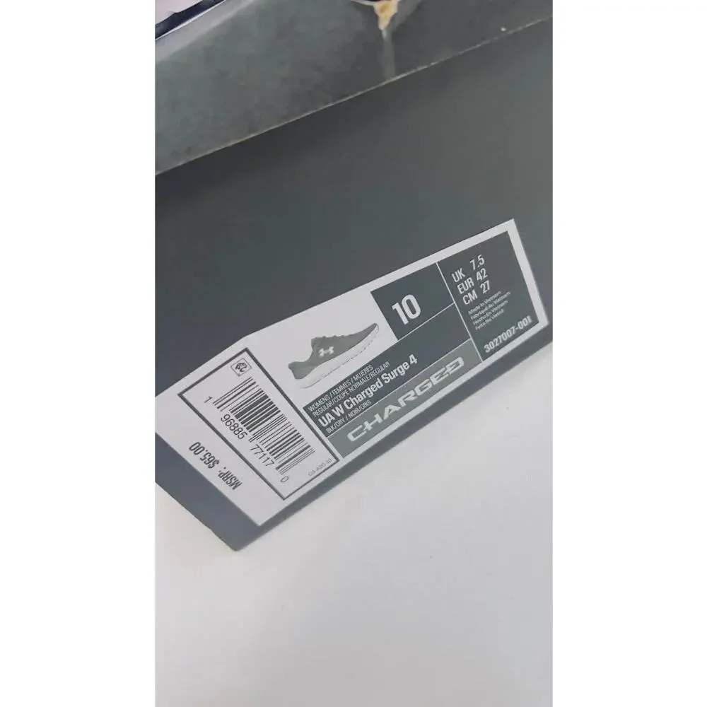 NEW! UNDER ARMOUR‎ 3027007 W SHOE 001 BK 10